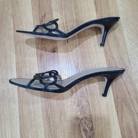 New Talbots Filomena Black Snakeskin Mid-Height Women's Slip-on, Size 11 - Picture 9 of 12